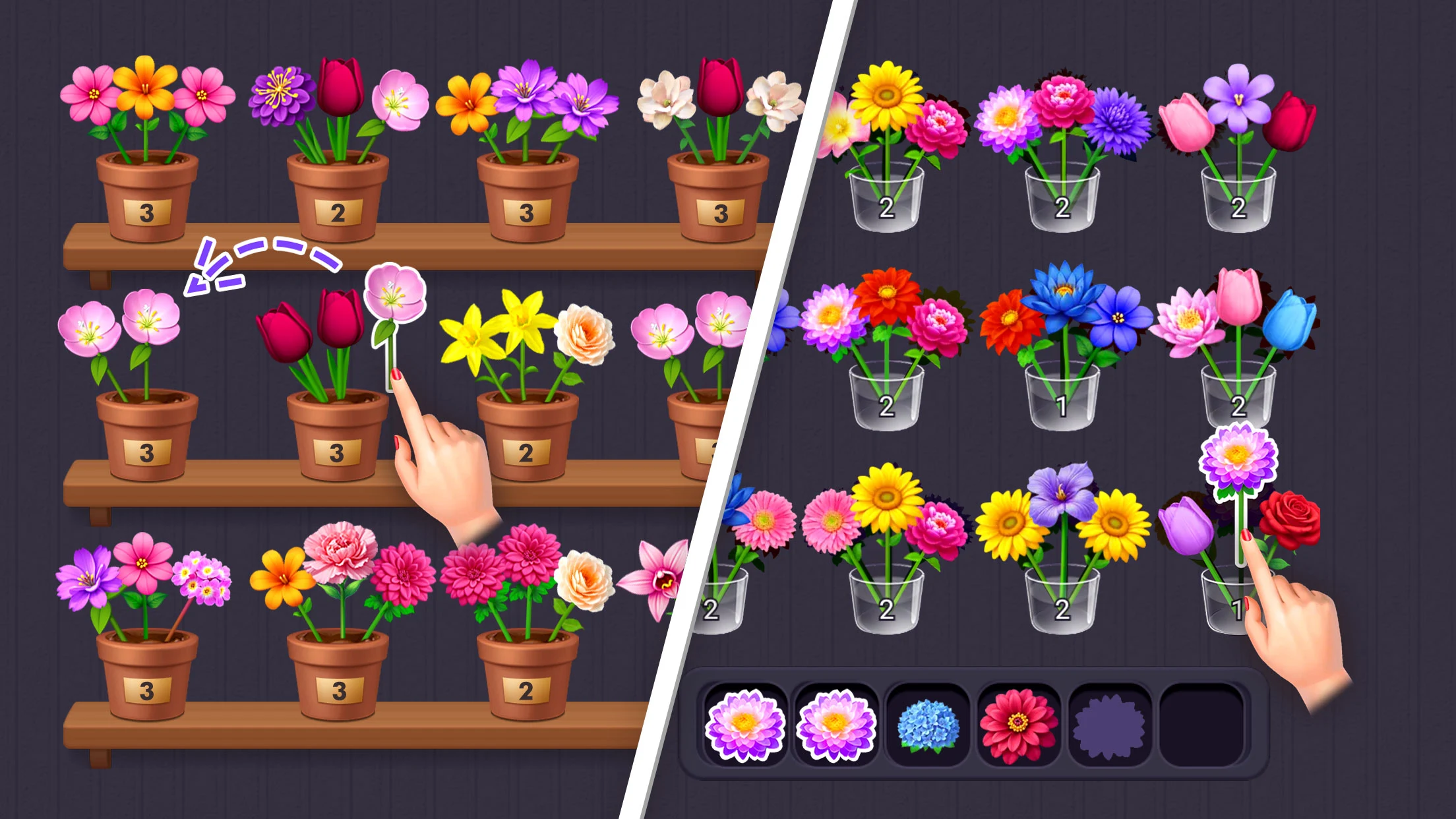 Flower Merge - Flower Games screenshot